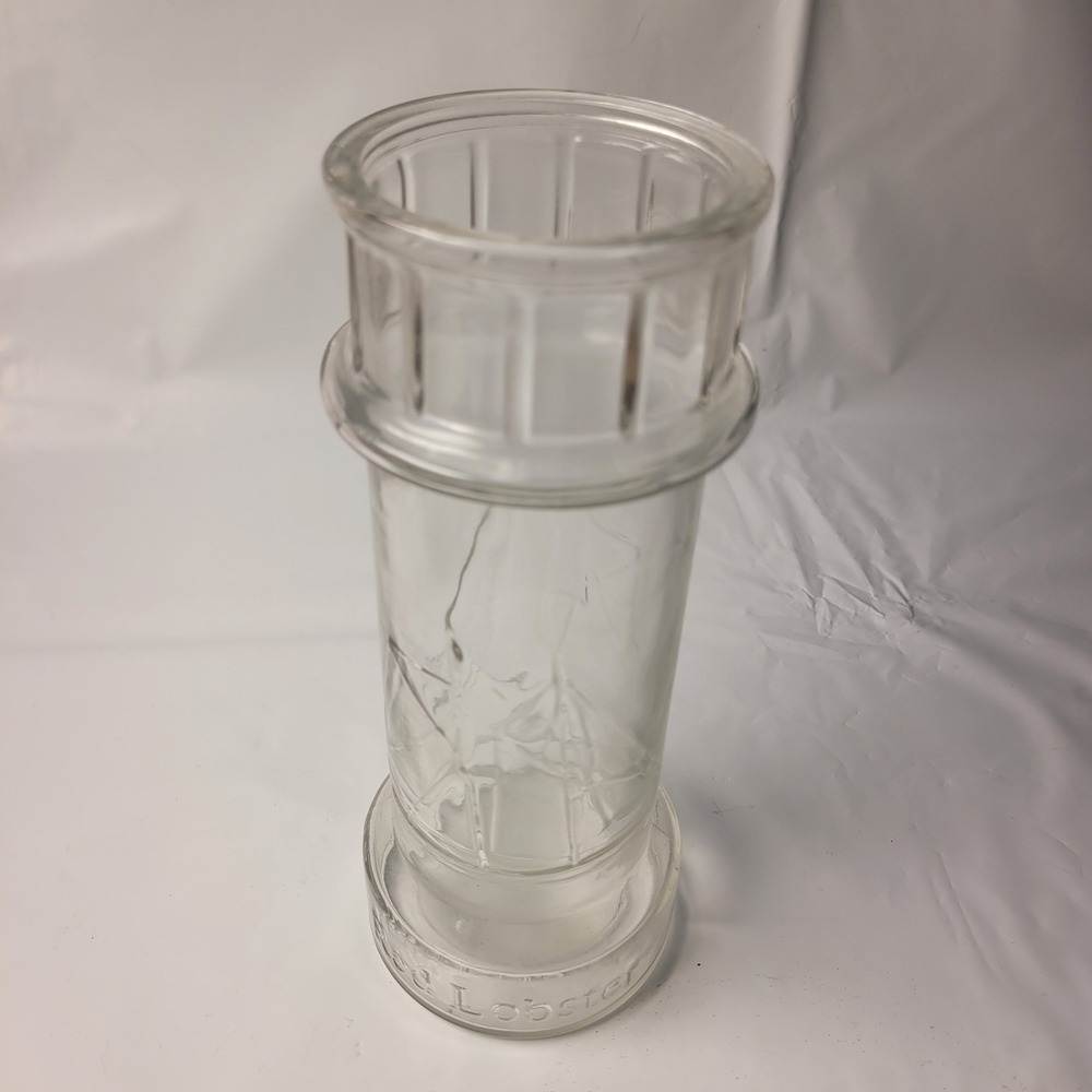 Red Lobster Lighthouse Glass Nautical Sailboat Embossed Clear Barware Vessel